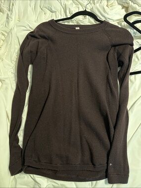 lululemon athletica Dark Brown Merino Wool Crewneck Sweater